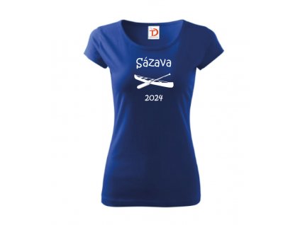 dámské vodácká tričko Sázava 2024 kralovskamodra