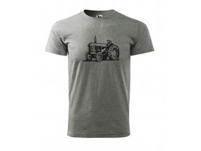 traktor zetor tričko šedé