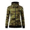 Camo Zipper Mikina dámská (Velikost XS, Varianta camouflage gray)