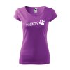 tričko s nápisem malinoa dámské fialová