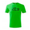 mustang auto dětské tričko zelené