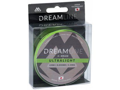 pletena snura dreamline fluo green 0.035mm 2.53kg 150m 1 civka 24231