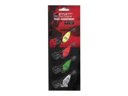 DAM sada třpytek Effzett Assortment Spinner 4ks vel.3 6g Sinking Trout