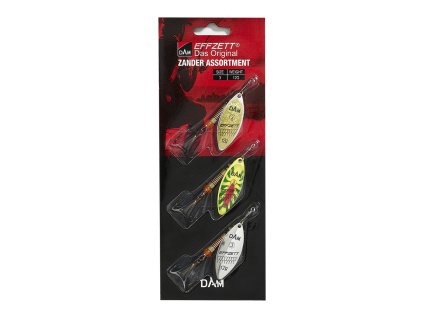 DAM sada třpytek Effzett Assortment Spinner 3ks vel.3 12g Sinking Zander