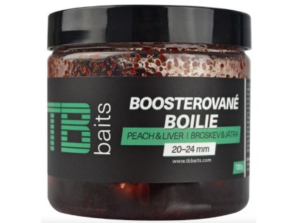 TB Baits Boosterované Boilie Peach Liver 120 g 20-24 mm