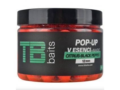 TB Baits Plovoucí Boilie Pop-Up Citrus - Black pepper + NHDC 65 g