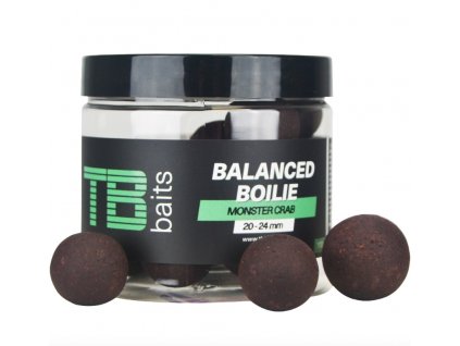 TB Baits Vyvážené Boilie Balanced + Atraktor Monster Crab 100 g 20-24 mm