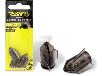 Black Cat Chrastítka Propeller Rasseln Černá