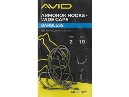 Avid Carp Háčky Armorok Hooks Wide Gape Barbless