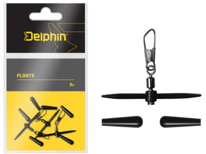 Delphin Průjezd Obratlík Průjezdný S Karabinkou FloatS 3 ks