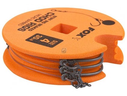 Fox Hotový Návazec Edges Stiff Chod Rig Standard 3 ks Velikost 4 / Nosnost 30 lb