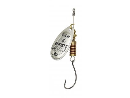 Dam Třpytka Effzett Spinner With Single Hooks Sinking Silver
