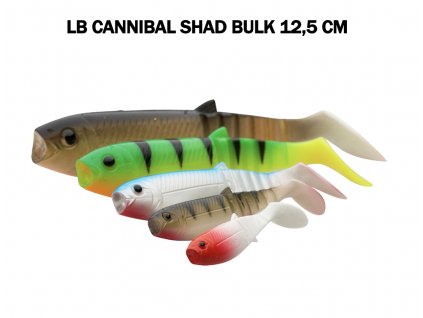 Savage gear Gumová nástraha LB CANNIBAL SHAD 12,5 cm