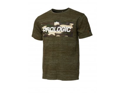 Prologic Triko Bark Print T Shirt Burnt Olive Green XL