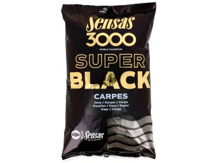 Sensas Krmení 3000 Super Black (Kapr-černý) 1kg