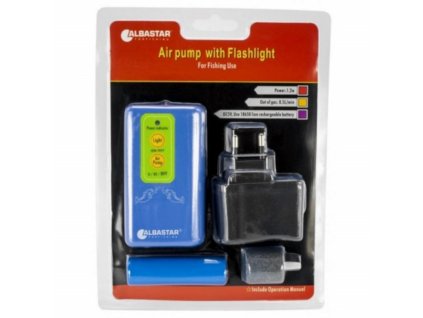 albastar vzduchovaci motorek air pump with flashlight nabijeci