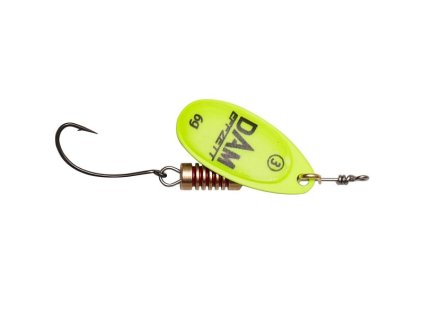 dam trpytka effzett spinner with single hooks sinking yellow