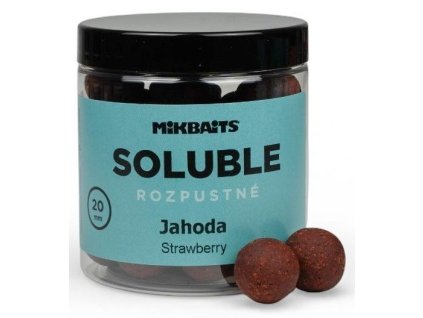 mikbaits rozpustne boilie soluble jahoda 250 ml