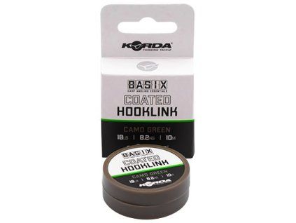 korda navazcova snura basix coated hooklink camo green 10 m