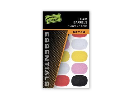 cac941 fox edges 10mm x 15mm foam barrels mixed colour insert