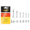 Delphin Obratlík s Karabinou Rollings Swivel With Hooked Snap B-03 10 ks