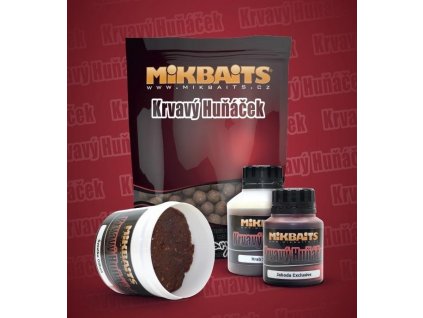 MIKBAITS Krvavý Huňáček Boilie 20mm/1kg - Krab Sardinka