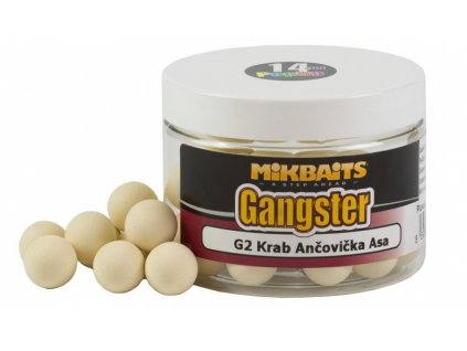 PLOVOUCÍ BOILIE MIKBAITS GANGSTER POP-UP G2 KRAB ANČOVIČKA ASA 18MM/150ML