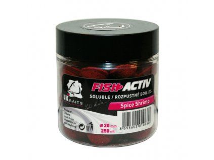 LK Baits boilies Fish Activ Spice Shrimp 250 ml, 20 mm