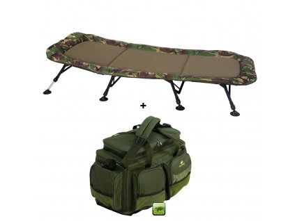 Lehátko Flat Fleece Camo XXL 8Leg + Cestovní taška Deluxe XL AKČNÍ SET
