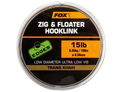 Vlasec Fox Edges Zig & Floater Hooklink Tranks Khaki 100m