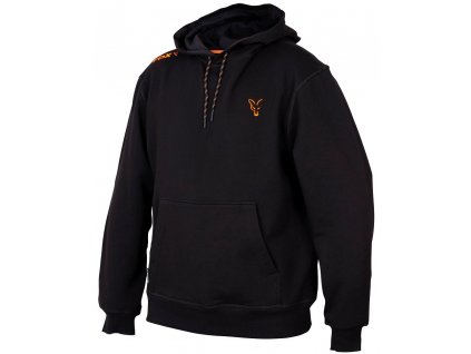 Mikina Fox Collection Black Orange Hoodie