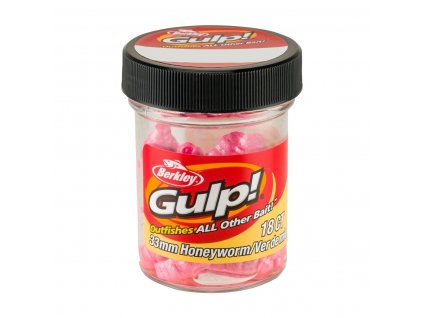 Vosí larva Berkley Gulp Honey Worm 3,3cm 18ks Bubble Gum