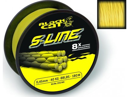 Black Cat šňůra S Line 300m 0,55 mm 70 kg žlutá