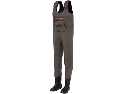 DAM prsačky Break Point Neoprene Wader Bootfoot Cleated Grey