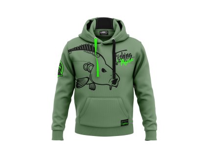 Hotspot Design Mikina Fishing Mania zelená 2