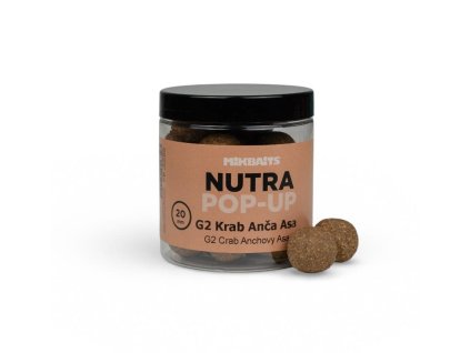 Mikbaits Nutra Pop-Up 20 mm / 250 ml - G2 Krab Ančovička Asa