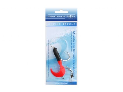 Mořský návazec - PILK D-TWIST RIG 7.5cm - háček: 6/0 (černo/červený)