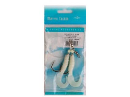 Mořský návazec - PILK D-TWIST RIG 7.5cm - háček: 2x6/0 (Fosforeskující)