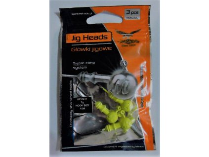Barvené Jigové hlavičky - OMGAJY (žluté) BN 5g - vel háčku 3/0 - 3 ks
