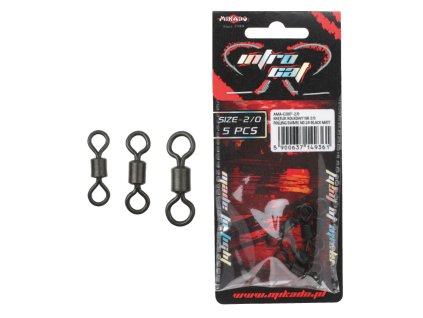 Obratlík - zátěžový ROLLING vel. 2/0 nosnost 80kg BLACK MATT(černý matný) - 5 ks