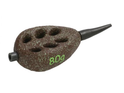 FLAT- Olověné krmítko krátké s protektorem (D.GREEN) - 40 g - 1 ks