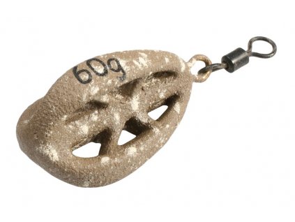 WING- Olověné krmítko krátké s obratlíkem (SAND) - 80 g - 10 ks