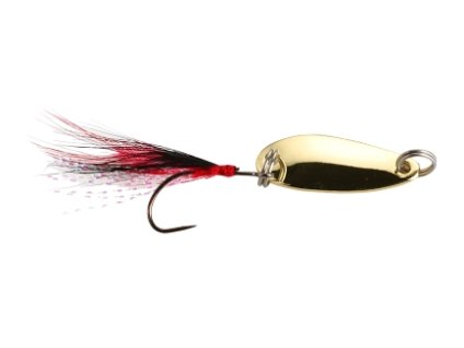 Třpytka - Mini - 2.4 cm - 1.5 g  / Zlatá  s chvostem 1 ks