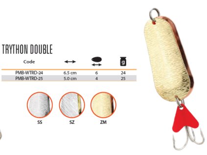 Třpytka - TRYTHON DOUBLE vel. 6 / 24 g / 6.5 cm SILVER-SILVER