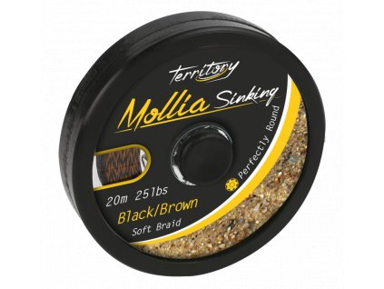 Pletenka - MOLLIA HOOKLINK Černo-Hnědá (35lbs)- 20M