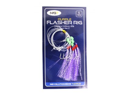NGT Mořský návazec Purple Flasher Rig 7
