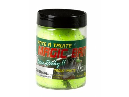 Těsto na pstruhy MAGIC BAIT žluto-zelená 50g Těsto na pstruhy MAGIC BAIT žluto-zelená 50g
