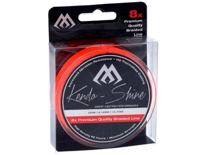 Pletená šňůra - KENDO SHINE ORANGE 0.16mm\13.84kg\300m - 1 cívka