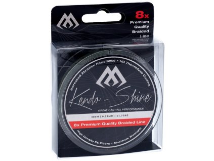 Pletená šňůra - KENDO SHINE GREEN 0.14mm\11.75kg\300m - 1 cívka