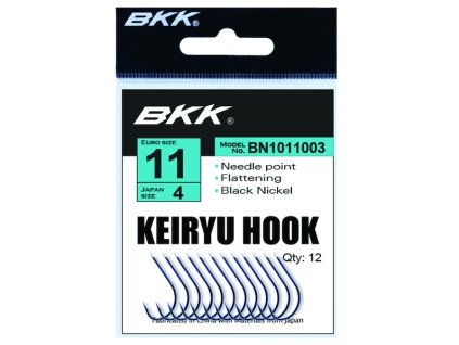 Háček BKK - KEIRYU s lopatkou vel. 14 BN černý nikl DIAMOND SERIES - 12 ks